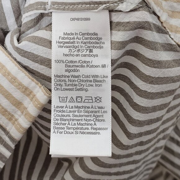 Madewell Flap-Pocket Crop Button-Up Shirt in Poplin Womens Soze Small - Picture 6 of 6